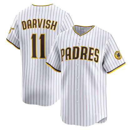San Diego Padres #11 Yu Darvish White MIKSHPS Home Limited Player Jersey