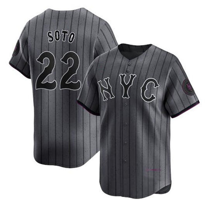 New York Mets #22 Juan Soto Graphite MIKSHPS 2024 City Connect Limited Stitched Jersey