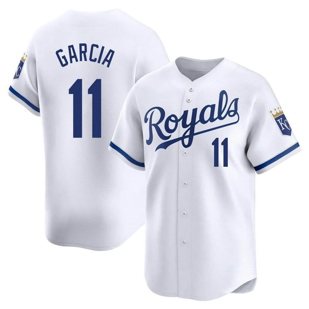 Kansas City Royals #11 Maikel Garcia Player White MIKSHPS Alt Limited Home Stitched Jerseys