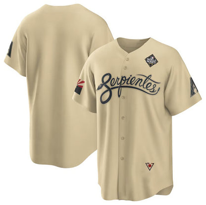 Arizona Diamondbacks Blank Gold MIKSHPS 2023 World Series City Connect Cool Base Stitched Jersey