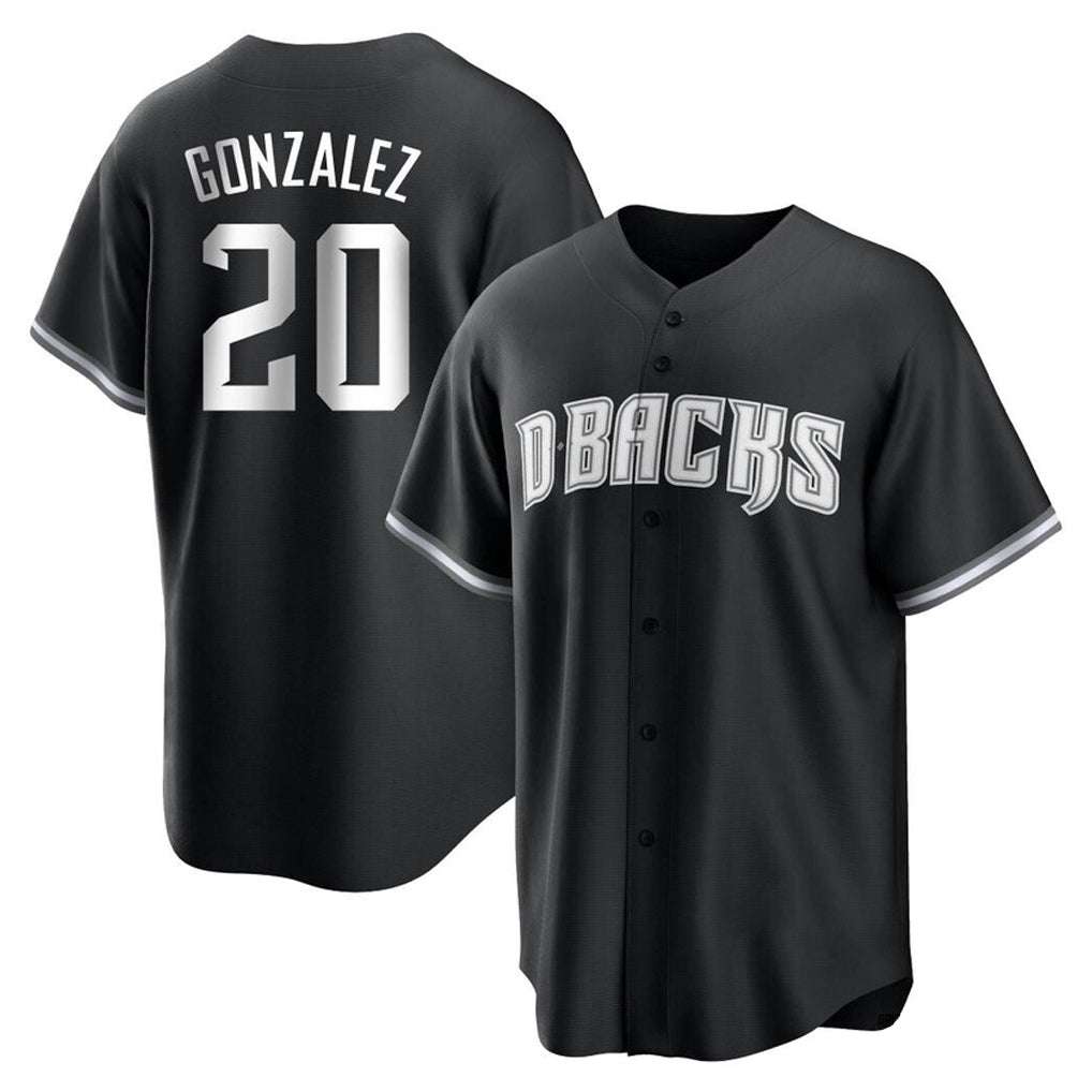 Arizona Diamondbacks #20 Luis Gonzalez Player Black MIKSHPS Game Home Stitched Jerseys