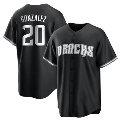 Arizona Diamondbacks #20 Luis Gonzalez Player Black MIKSHPS Game Home Stitched Jerseys