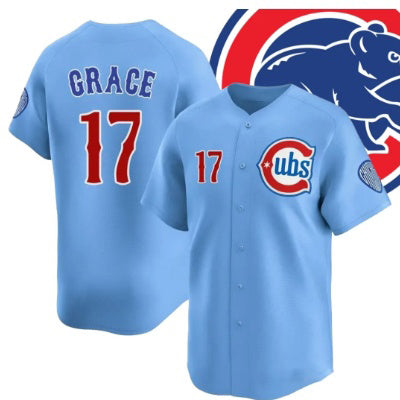 Chicago Cubs #17 Mark Grace Blue MIKSHPS 2024-25 2nd Alternate Limited Stitched Jersey