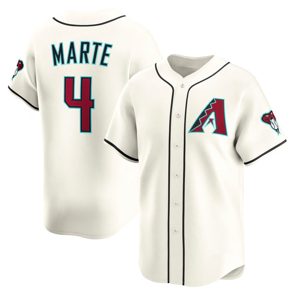 Arizona Diamondbacks #4 Ketel Marte Cream MIKSHPS Home Limited Player Jersey