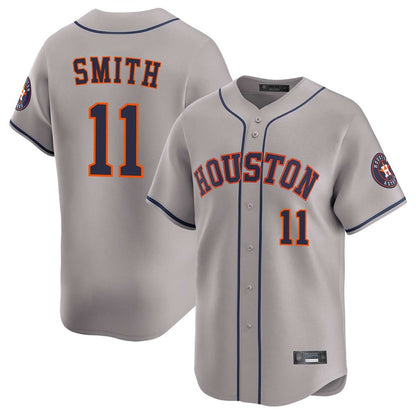 Houston Astros #11 Cam Smith Player Gray MIKSHPS Home Limited Stitched Jerseys