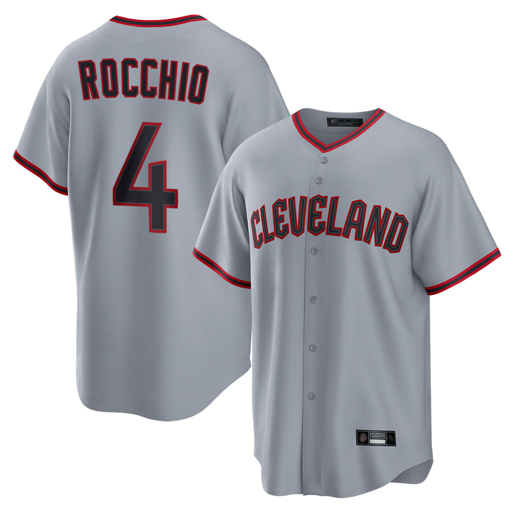 Cleveland Guardians #4 Brayan Rocchio Player Gray MIKSHPS Home Game Stitched Jerseys