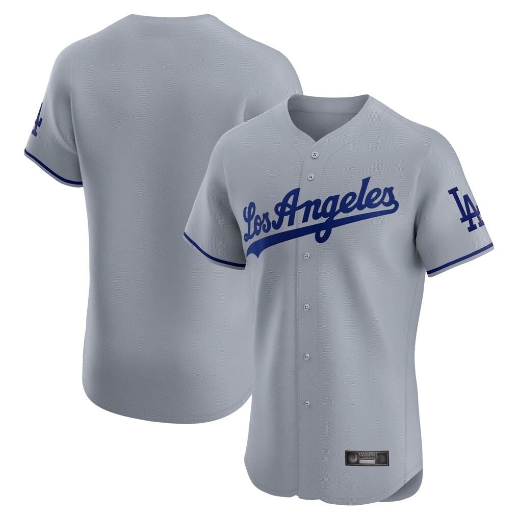 Los Angeles Dodgers Blank Player Gray MIKSHPS Limited Elite Home Stitched Jerseys