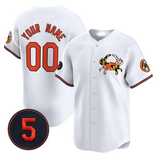 Custom Baltimore Orioles Robinson Patch Vapor Premier Limited Jersey V3 ¨C White MIKSHPS