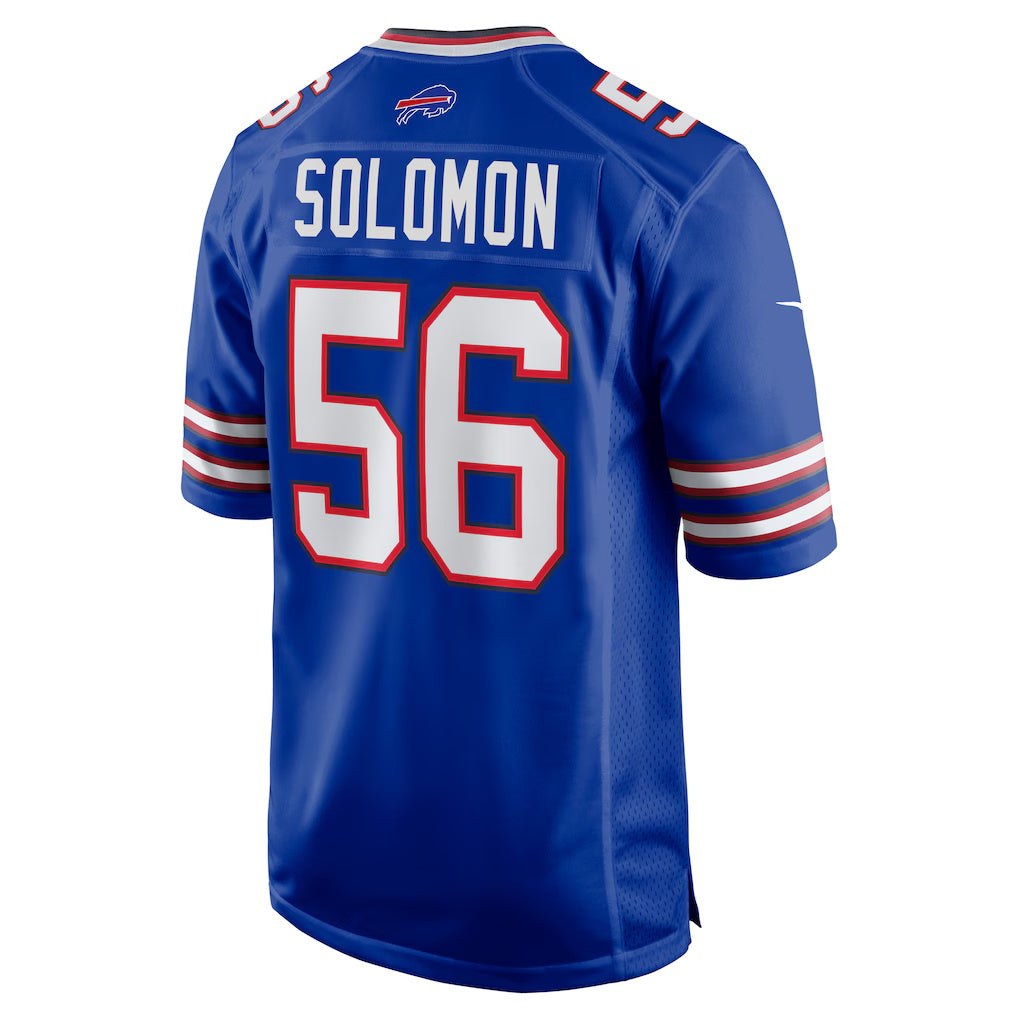 B.Bills #56 Javon Solomon Royal MIKSHPS Game Jersey