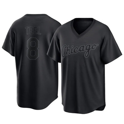 Chicago White Sox #8 Kyle Teel Player Black MIKSHPS T-shirt Home Game Stitched Jerseys