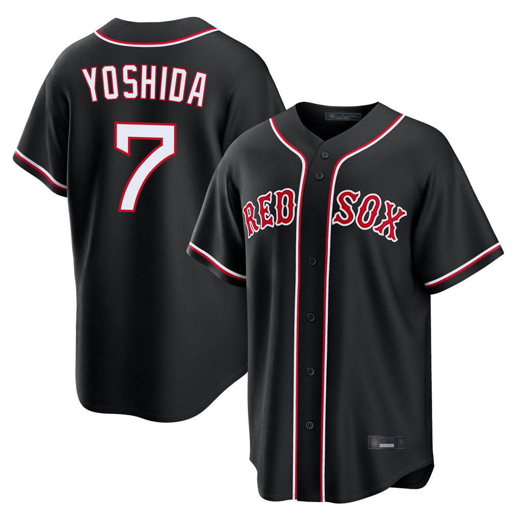 Boston Red Sox #7 Masataka Yoshida Player Black MIKSHPS Out Home Game Stitched Jerseys