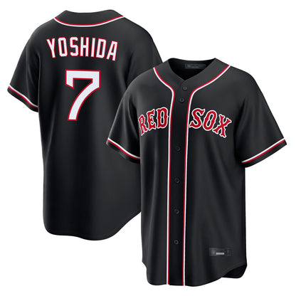 Boston Red Sox #7 Masataka Yoshida Player Black MIKSHPS Out Home Game Stitched Jerseys
