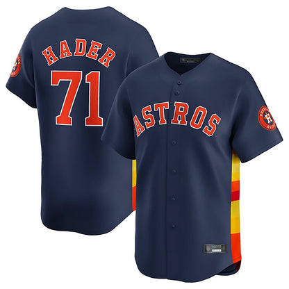 Houston Astros #71 Josh Hader Player Navy MIKSHPS Limited Home Stitched Jerseys