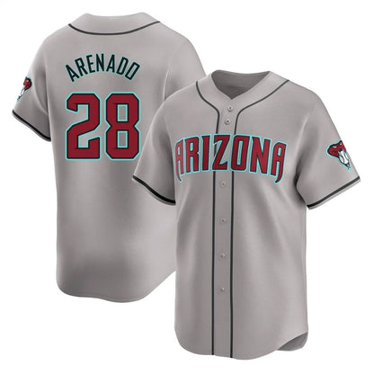 Arizona Diamondbacks #28 Nolan Arenado Player Gray MIKSHPS Road Limited Home Game Stitched Jerseys