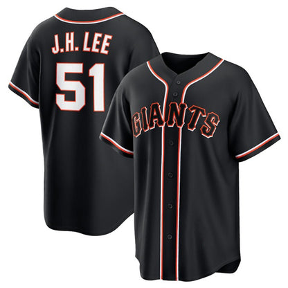San Francisco Giants #51 Jung Hoo Lee Black MIKSHPS Out Stitched Jersey