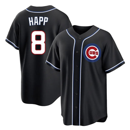 Chicago Cubs #8 Ian Happ Player Black MIKSHPS Fashion Out Game Stitched Jerseys