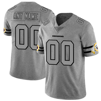 Custom W.Redskins 2019 Gray MIKSHPS Gridiron Gray Vapor Untouchable Limited Jersey