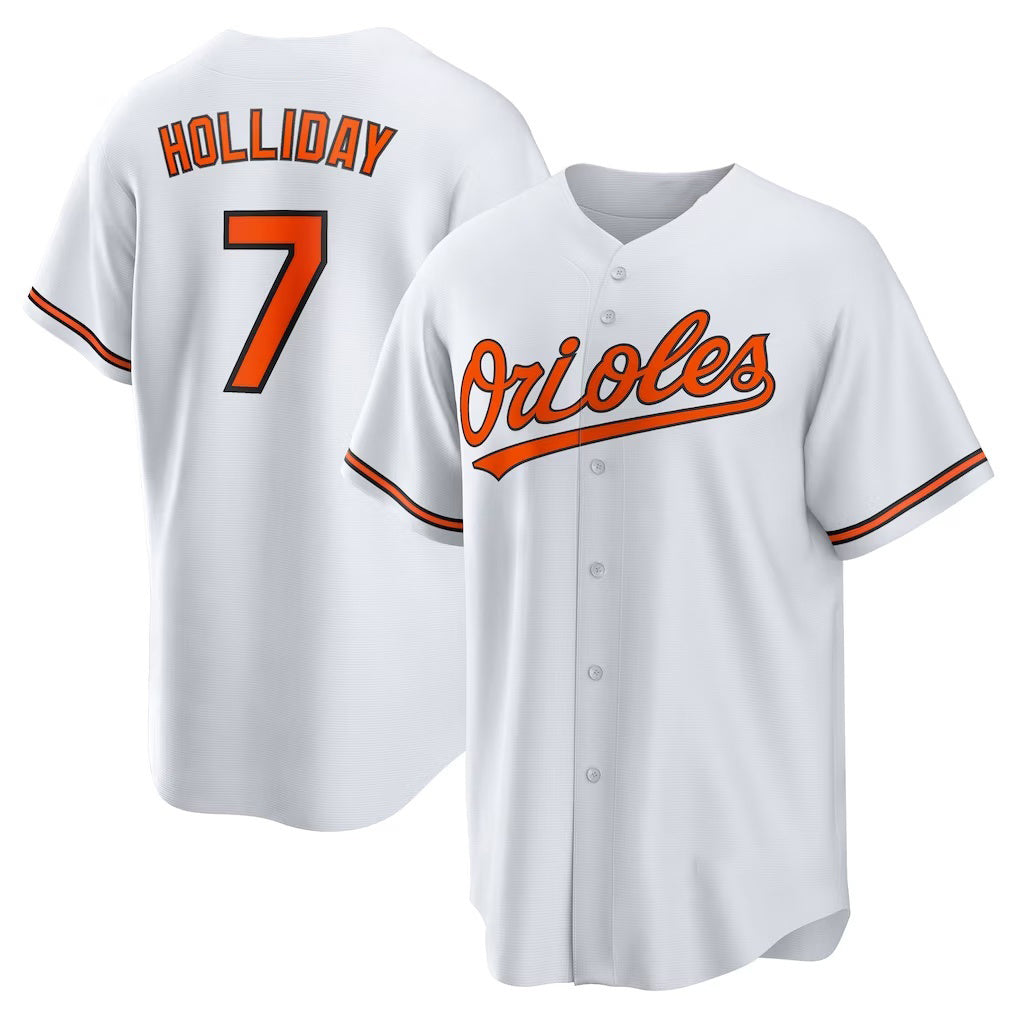 Baltimore Orioles #7 Jackson Holliday White MIKSHPS Home Replica Player Jersey
