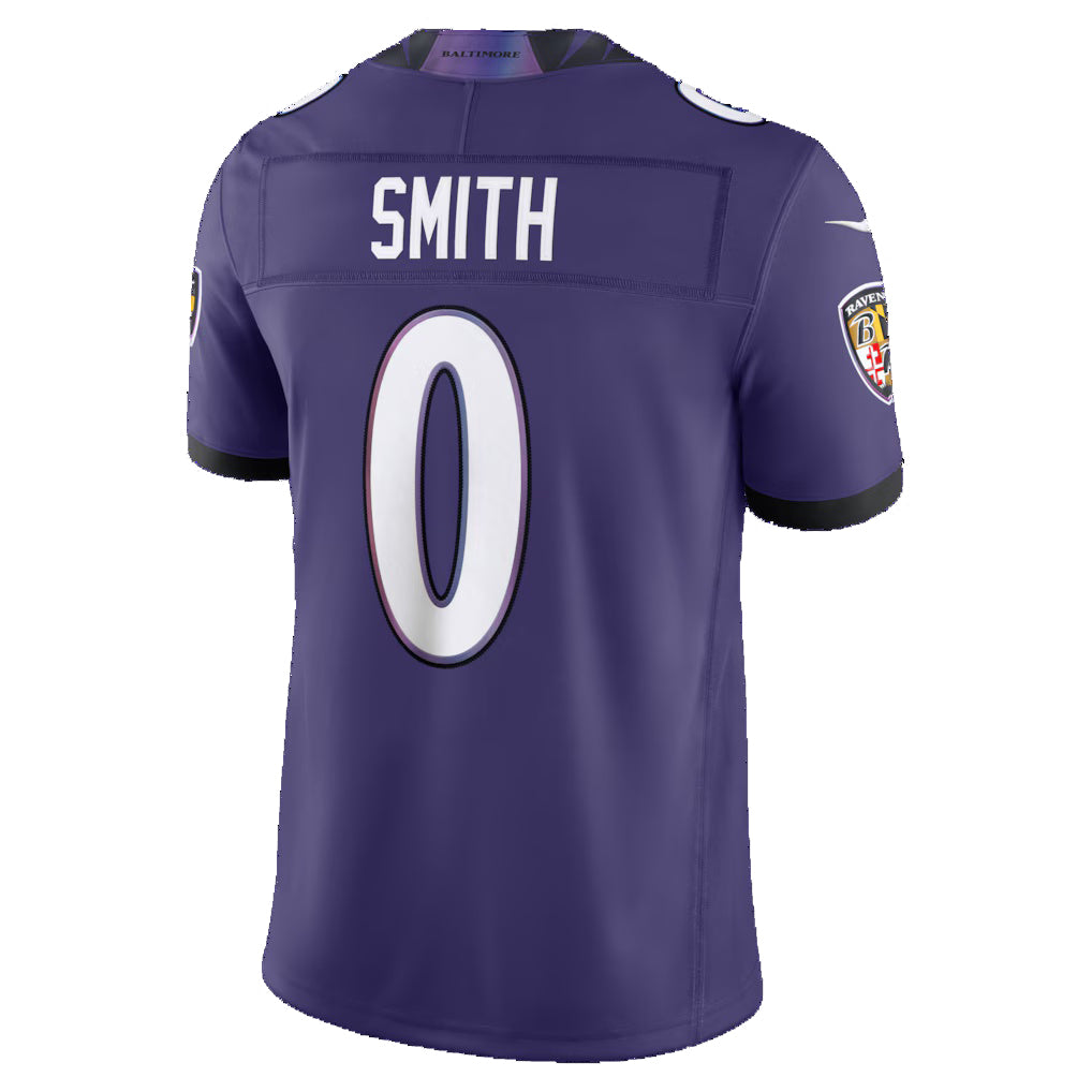 B.Ravens #0 Roquan Smith Purple MIKSHPS Vapor F.U.S.E. Sewn Down Limited Jersey