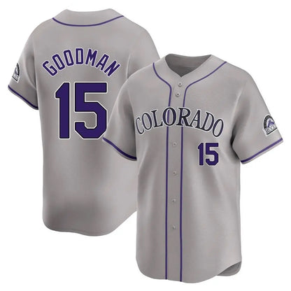 Colorado Rockies #15 Hunter Goodman Player Gray MIKSHPS Limited Home Stitched Jerseys