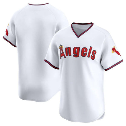 Los Angeles Angels Blank Player White MIKSHPS T-shirt Home Limited Stitched Jerseys