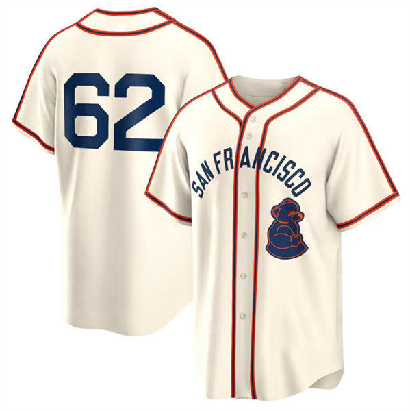 San Francisco Giants #62 Logan Webb Cream MIKSHPS 2024 Rickwood Classic Stitched Jersey