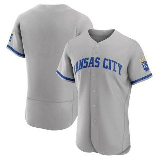 Kansas City Royals Blank Grey MIKSHPS Flex Base Stitched Jersey