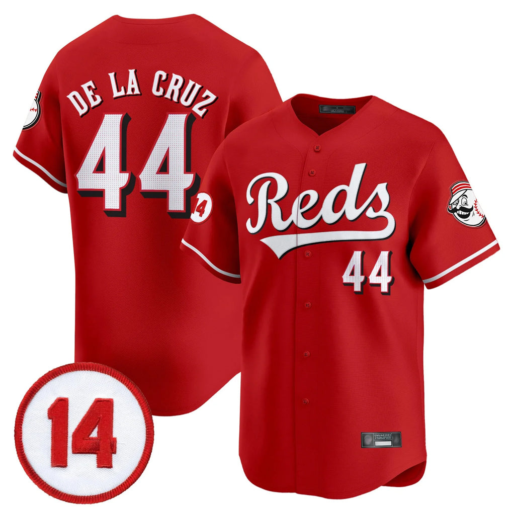 Cincinnati Reds #44 Elly De La Cruz Player Red MIKSHPS Vapor Premier Limited Home Stitched Jerseys