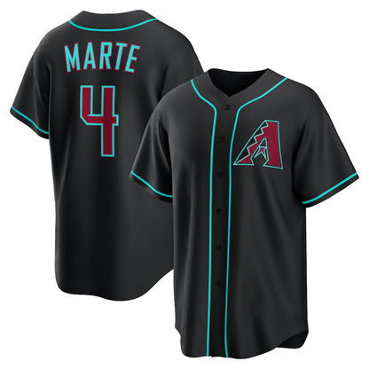 Arizona Diamondbacks #4 Ketel Marte Black MIKSHPS Alternate Replica Jersey