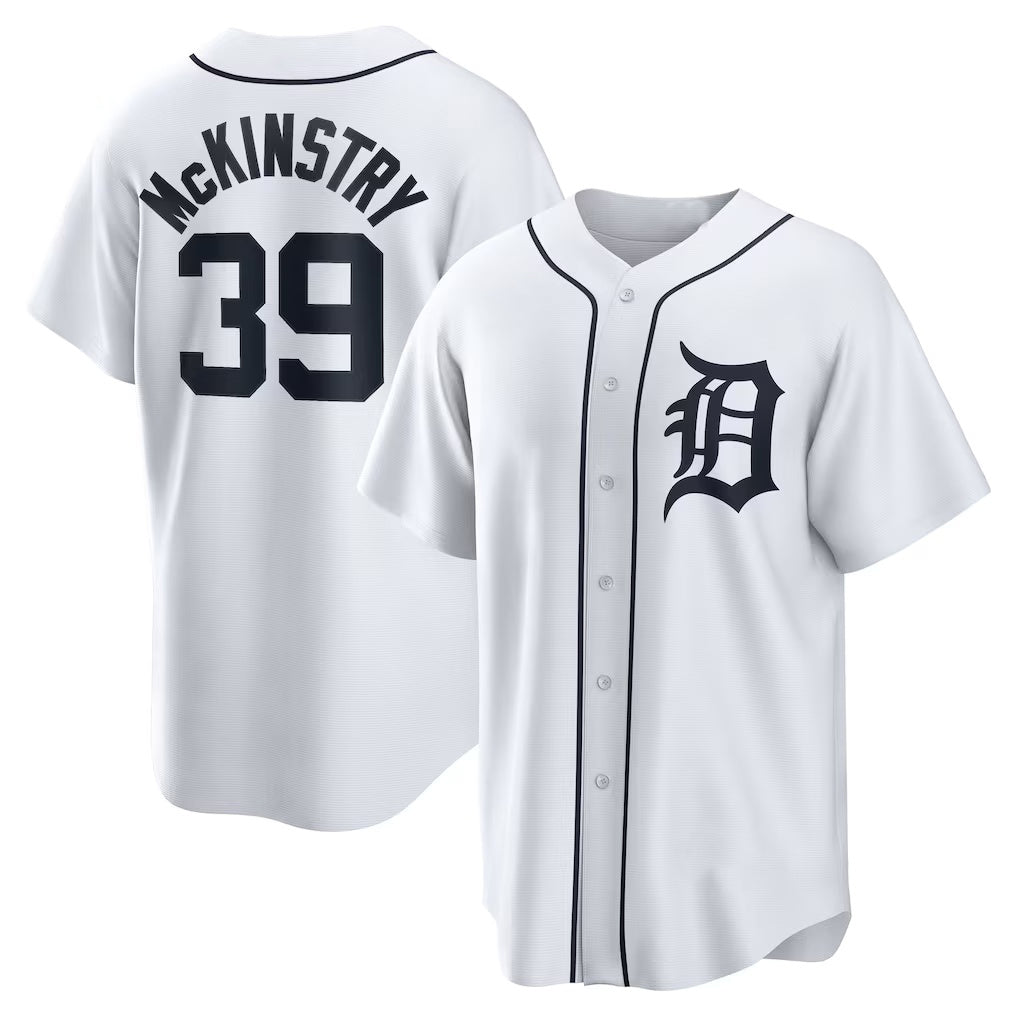 Detroit Tigers #39 Zach McKinstry White MIKSHPS Home Replica Jersey