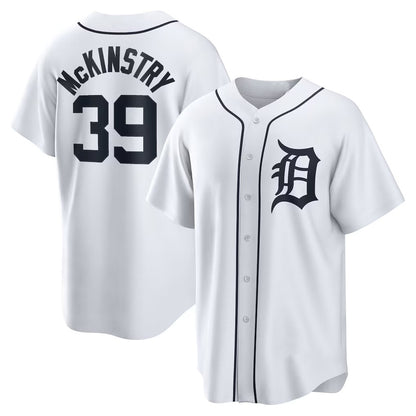 Detroit Tigers #39 Zach McKinstry White MIKSHPS Home Replica Jersey