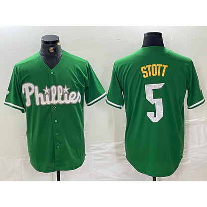 Philadelphia Phillies #5 Bryson Stott Green MIKSHPS 2024 City Connect Stitched Jersey