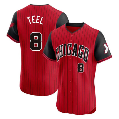 Chicago White Sox #8 Kyle Teel Player Red MIKSHPS City Connect Limited Elite Home Stitched Jerseys