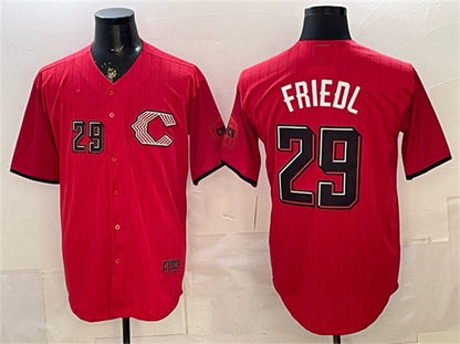 Cincinnati Reds #29 TJ Friedl Red MIKSHPS 2026 City Connect Stadium Stitched Jersey