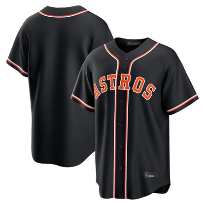 Houston Astros Blank Player Black MIKSHPS Fashion Out Home Game Stitched Jerseys
