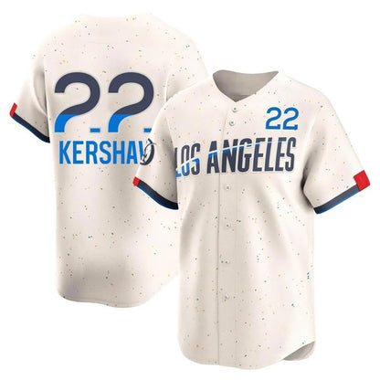 Los Angeles Dodgers #22 Clayton Kershaw Player Cream MIKSHPS City Connect Limited Home Stitched Jerseys