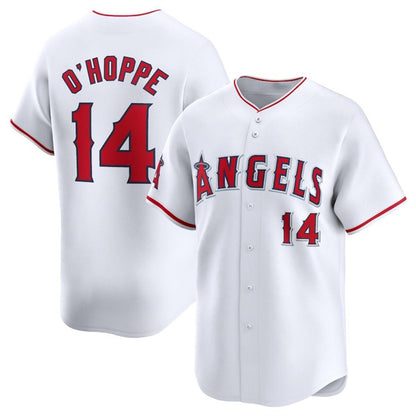 Los Angeles Angels #14 Logan O'Hoppe White MIKSHPS Home Limited Stitched Jersey