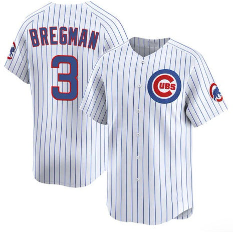 Chicago Cubs #3 Alex Bregman White MIKSHPS 2026 Home Limited Stitched Jersey