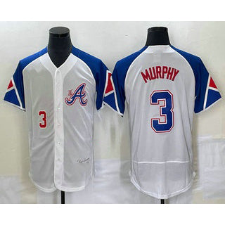 Atlanta Braves #3 Dale Murphy Number White MIKSHPS 2023 City Connect Flex Base Stitched Jersey 2