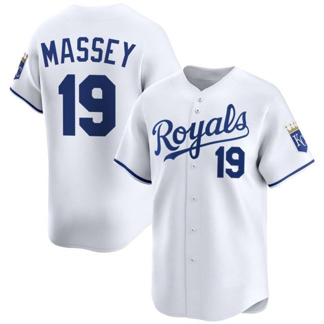 Kansas City Royals #19 Michael Massey White MIKSHPS 2024 Home Limited Stitched Jersey