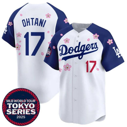 Los Angeles Dodgers #17 Shohei Ohtani White Royal MIKSHPS 2025 Tokyo Series Limited Stitched Jersey