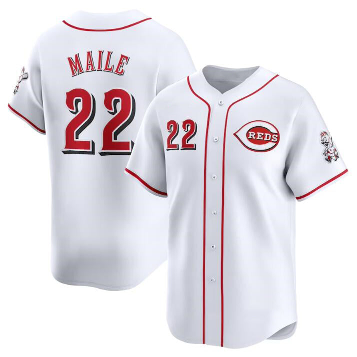 Cincinnati Reds #22 Luke Maile White MIKSHPS Home Limited Stitched Jersey