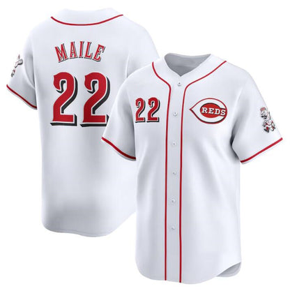 Cincinnati Reds #22 Luke Maile White MIKSHPS Home Limited Stitched Jersey