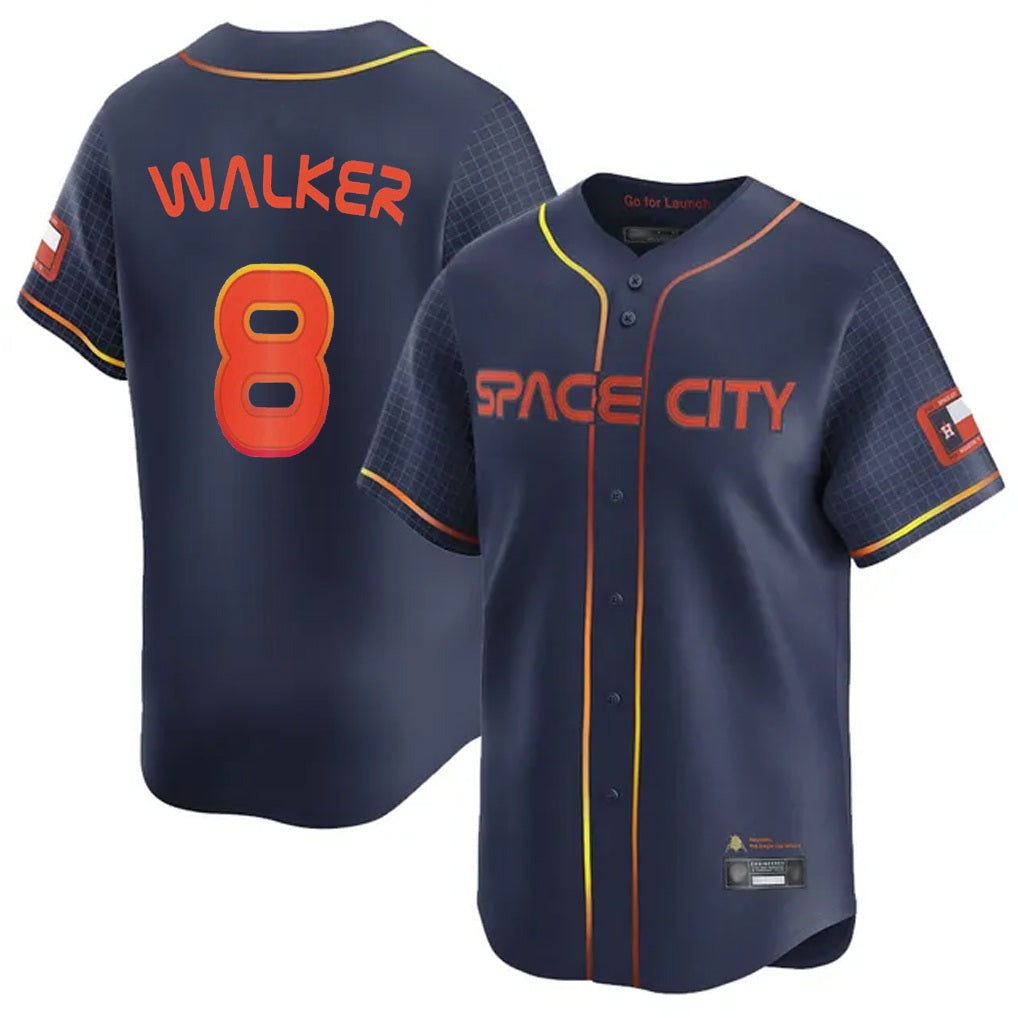 Houston Astros #8 Christian Walker Player Navy MIKSHPS City Connect Home Limited Stitched Jerseys