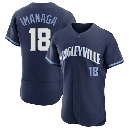 Chicago Cubs #18 Shota Imanaga Player Navy MIKSHPS City Connect Limited Elite Home Stitched Jerseys