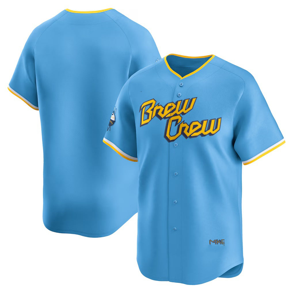 Milwaukee Brewers Light Blue MIKSHPS City Connect Limited Jersey