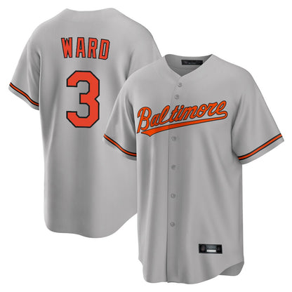 Baltimore Orioles #3 Taylor Ward Player Gray MIKSHPS Home Game Stitched Jerseys