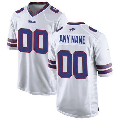 Custom B.Bills White MIKSHPS Game Jersey