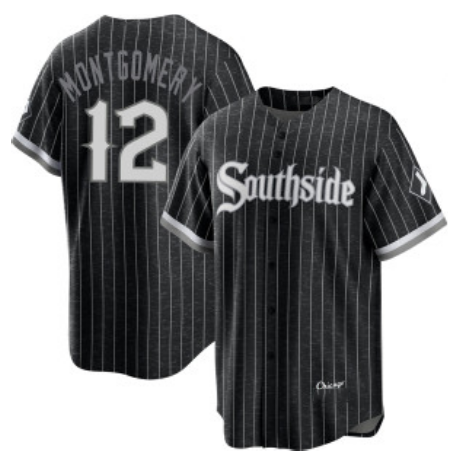 Chicago White Sox #12 Colson Montgomery Black MIKSHPS City Connect Cool Base Stitched Jersey