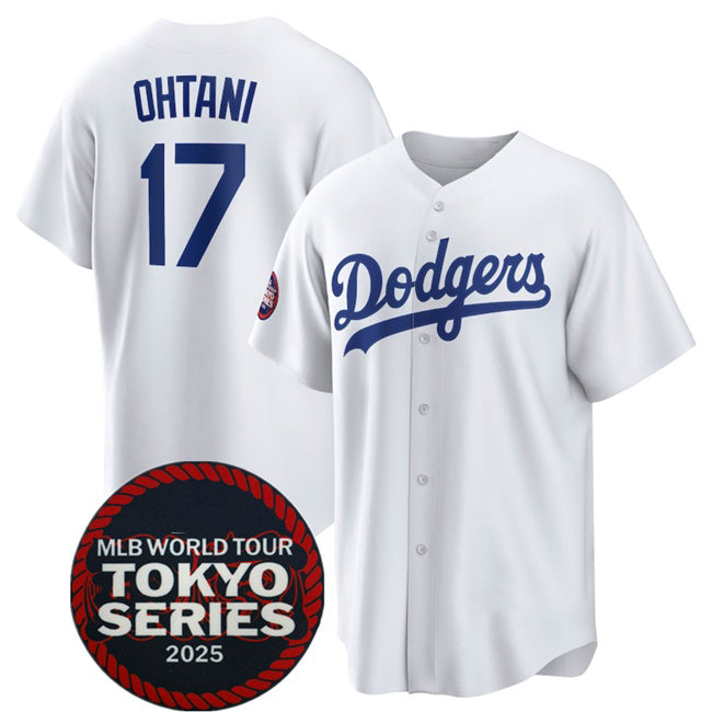 Los Angeles Dodgers #17 Shohei Ohtani White MIKSHPS 2025 World Tour Tokyo Series Home Stitched Jersey